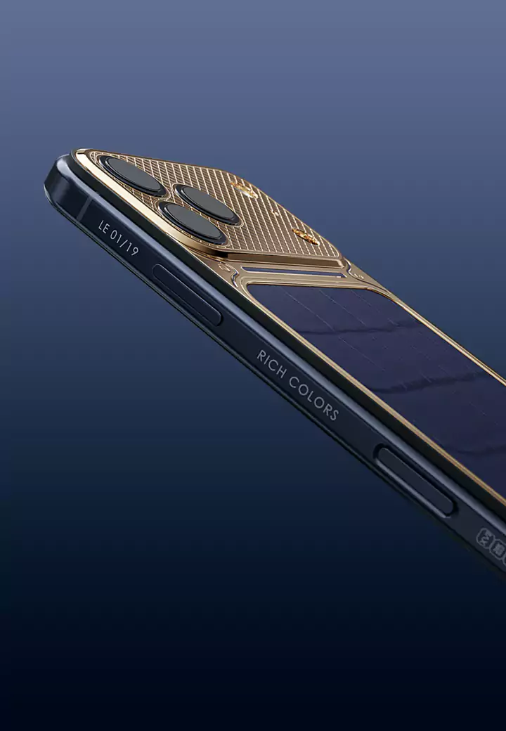 Camera Close-up Gold Navy