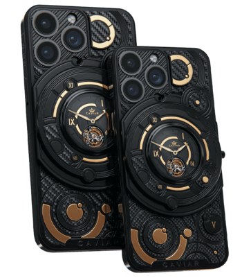 Custom iPhone 18 Pro/Pro Max Tourbillon Carbon Gold