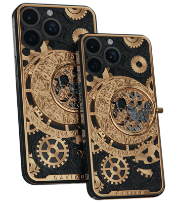 Custom iPhone 18 Pro/Pro Max Skeleton Gold Black