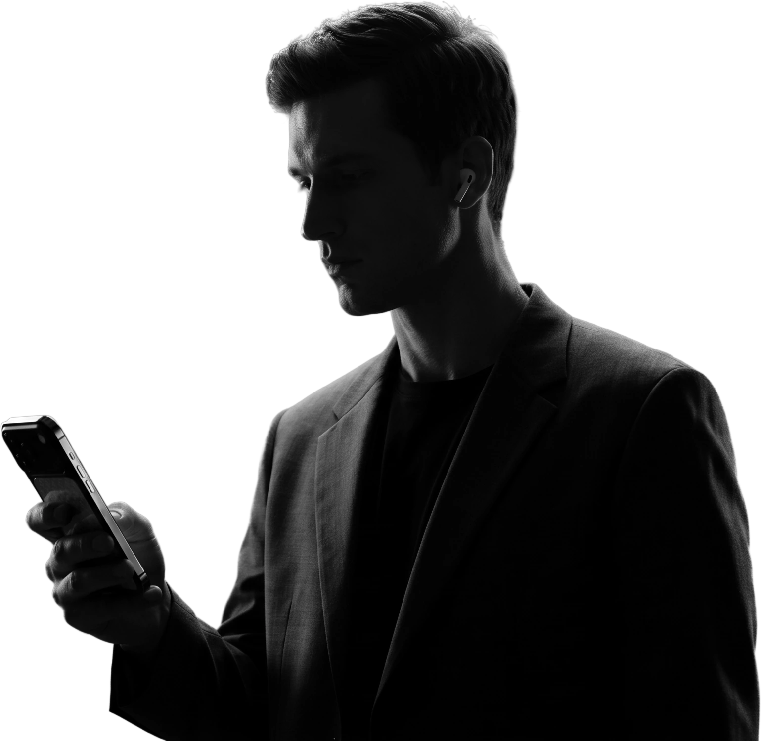 Мужчина держит кастомный iPhone Caviar Black Moon